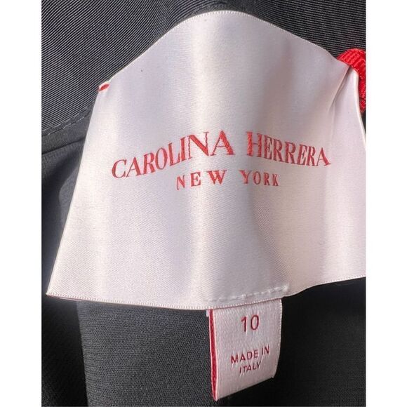 Carolina Herrera Off the Shoulder Ruffled Wool Blend Peplum Top NWT Size 10 - Picture 8 of 9